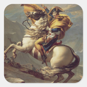 Adesivo Quadrado Vintage Napoleão atravessando os Alpes