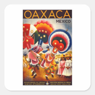 Adesivo Quadrado Vintage Oaxaca México