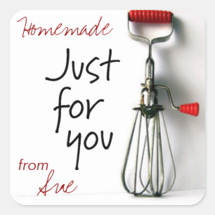 Adesivo Quadrado Vintage personalizada "just for you"
