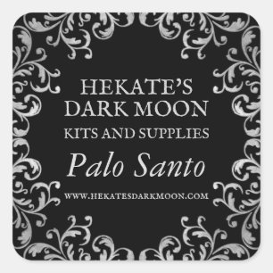 Adesivo Quadrado Vintage Preto Palo Santo