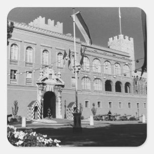 Adesivo Quadrado Vintage Principado de Mônaco palácio principesco 1