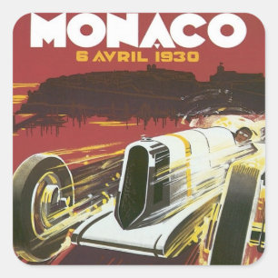 Adesivo Quadrado Vintage Prix grande Monaco
