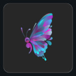 Adesivo Quadrado Vintage Semicolon Butterfly Semi Colon<br><div class="desc">Vintage Semicolon Butterfly Semi Colon</div>