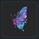 Adesivo Quadrado Vintage Semicolon Butterfly Semi Colon<br><div class="desc">Vintage Semicolon Butterfly Semi Colon</div>