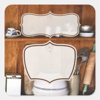Adesivo Quadrado Vintage Store Personalizado / Assar Compro Sticker