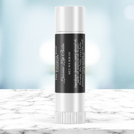 Adesivo Quadrado Vintage style lip balm tube label - black