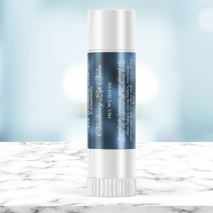 Adesivo Quadrado Vintage style lip balm tube label - blue foil