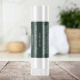 Adesivo Quadrado Vintage style lip balm tube label - green
