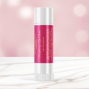 Adesivo Quadrado Vintage style lip balm tube label - pink