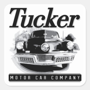 Adesivo Quadrado Vintage Tucker Motor Car Logo Stickers Quadrados