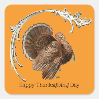 Adesivo Quadrado Vintage Turkey Square Sticker
