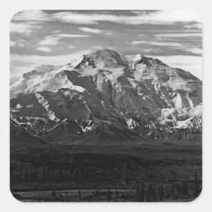 Adesivo Quadrado Vintage USA Alaska Mt Mckinley Parque Nacional 197