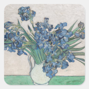 Adesivo Quadrado Vintage Van Gogh Irises