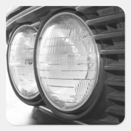 Adesivo Quadrado Vintage - Vintage BMW headphones