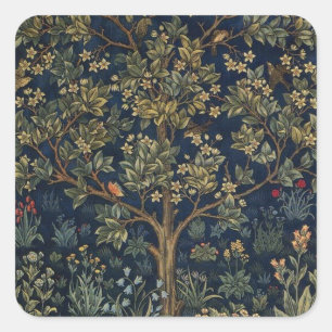 Adesivo Quadrado Vintage William Morris–Árvore da Vida