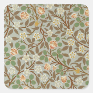 Adesivo Quadrado Vintage William Morris Clover Floral Design