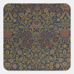 Adesivo Quadrado Vintage William Morris Violet e Columbine