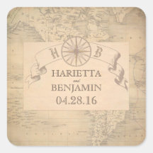 Vintage World Map Adventure e Viagem Weding