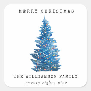ADESIVO QUADRADO VINTAGEM ÁGUA COLOR DE FERIADO DE NATAL