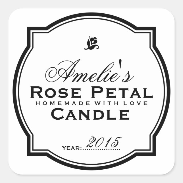 ADESIVO QUADRADO VINTAGEM MODERNA | SOAP E CANDELA PERSONALIZADOS (Frente)