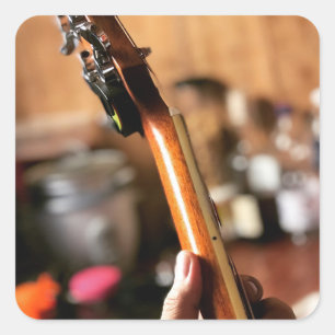 Adesivo Quadrado Violão acústico bonito
