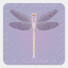 Adesivo Quadrado Violet Dragonfly