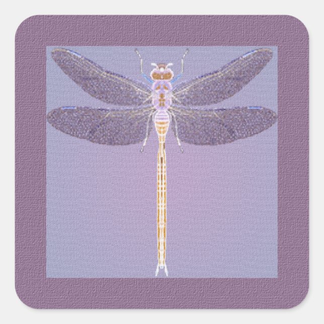 Adesivo Quadrado Violet Dragonfly (Frente)