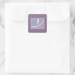 Adesivo Quadrado Violet Hummingbird