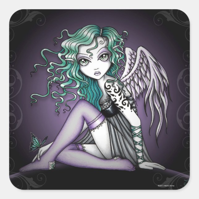 Adesivo Quadrado Violet Tattoo Angel Stickers (Frente)