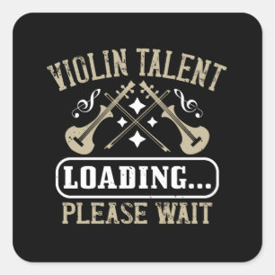 Adesivo Quadrado Violino - Carregamento de Talento Violino