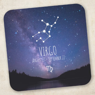 Adesivo Quadrado Virgem Constelação Zodiac Personalizada