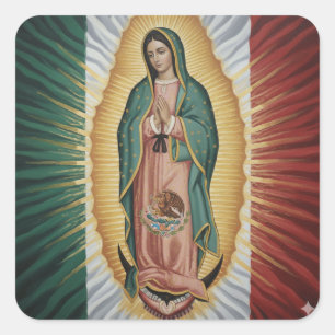 Adesivo Quadrado Virgem de Guadalupe - México