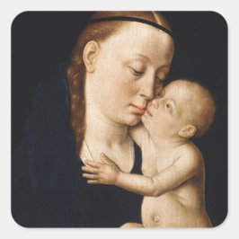 Adesivo Quadrado Virgem e Natal Infantil