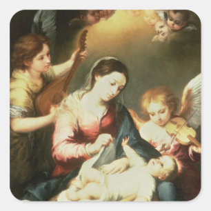 Adesivo Quadrado Virgin da roupa Swaddling