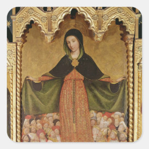 Adesivo Quadrado Virgin de Misericordia, detalhe de central