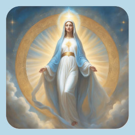 Adesivo Quadrado Virgin Mary Halo Heavenly Representation