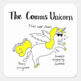 Adesivo Quadrado Vírgula Unicorn