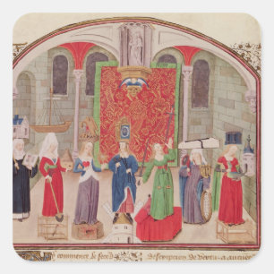 Adesivo Quadrado Virtudes teológicos e cardinais