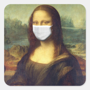 Adesivo Quadrado Vírus Mona Lisa Via Corona