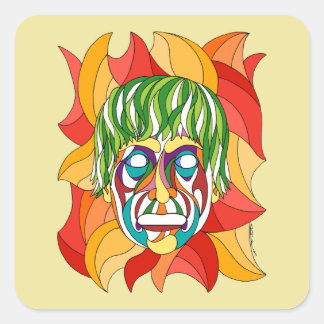 Adesivo Quadrado Visage Grimace