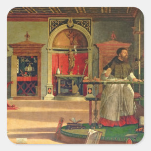 Adesivo Quadrado Visão das Ruas. Augustine, 1502-08 (óleo na canv