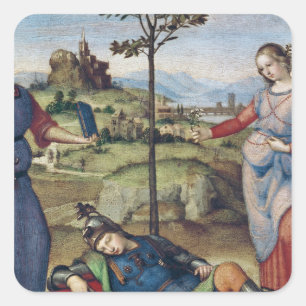 Adesivo Quadrado Visão de um cavaleiro, c.1504