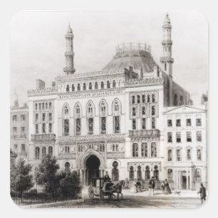 Adesivo Quadrado Visão do Panopticão Real da Ciência e