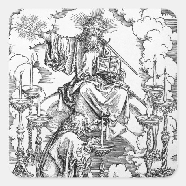 Adesivo Quadrado Visão dos Sete Carrapatos (Frente)