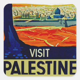 Adesivo Quadrado Visita Palestina