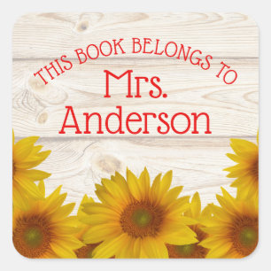 Adesivo Quadrado Visitas em Shiplap   Este livro pertence a