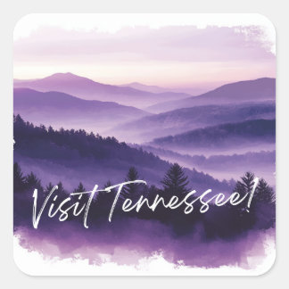 Adesivo Quadrado Visite Tennessee Square Sticker