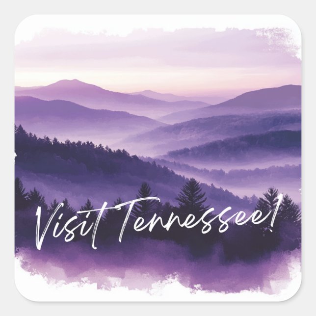 Adesivo Quadrado Visite Tennessee Square Sticker (Frente)