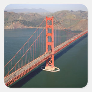 Adesivo Quadrado Vista aérea da Golden Gate Bridge nos 2