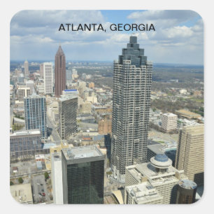 Adesivo Quadrado Vista aérea de Atlanta, Geórgia